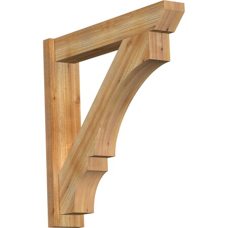 Ekena Millwork Balboa Slat Rough Sawn Outlooker, Western Red Cedar, 6"W x 32"D x 32"H OUT06X32X32BOA06RWR